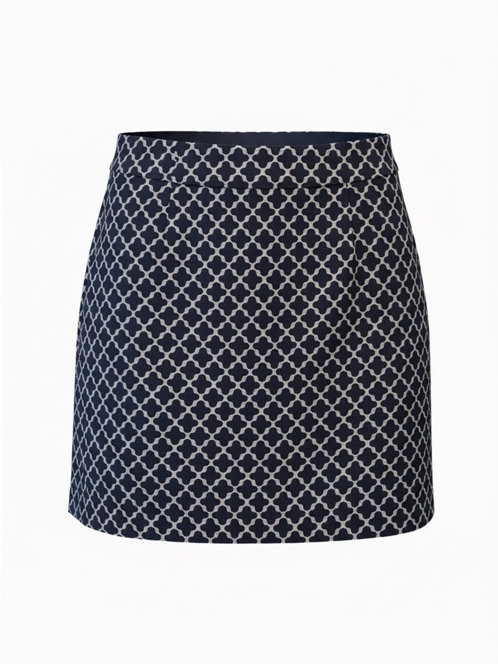 kate spade Navy and Silver Trellis Mini Skirt